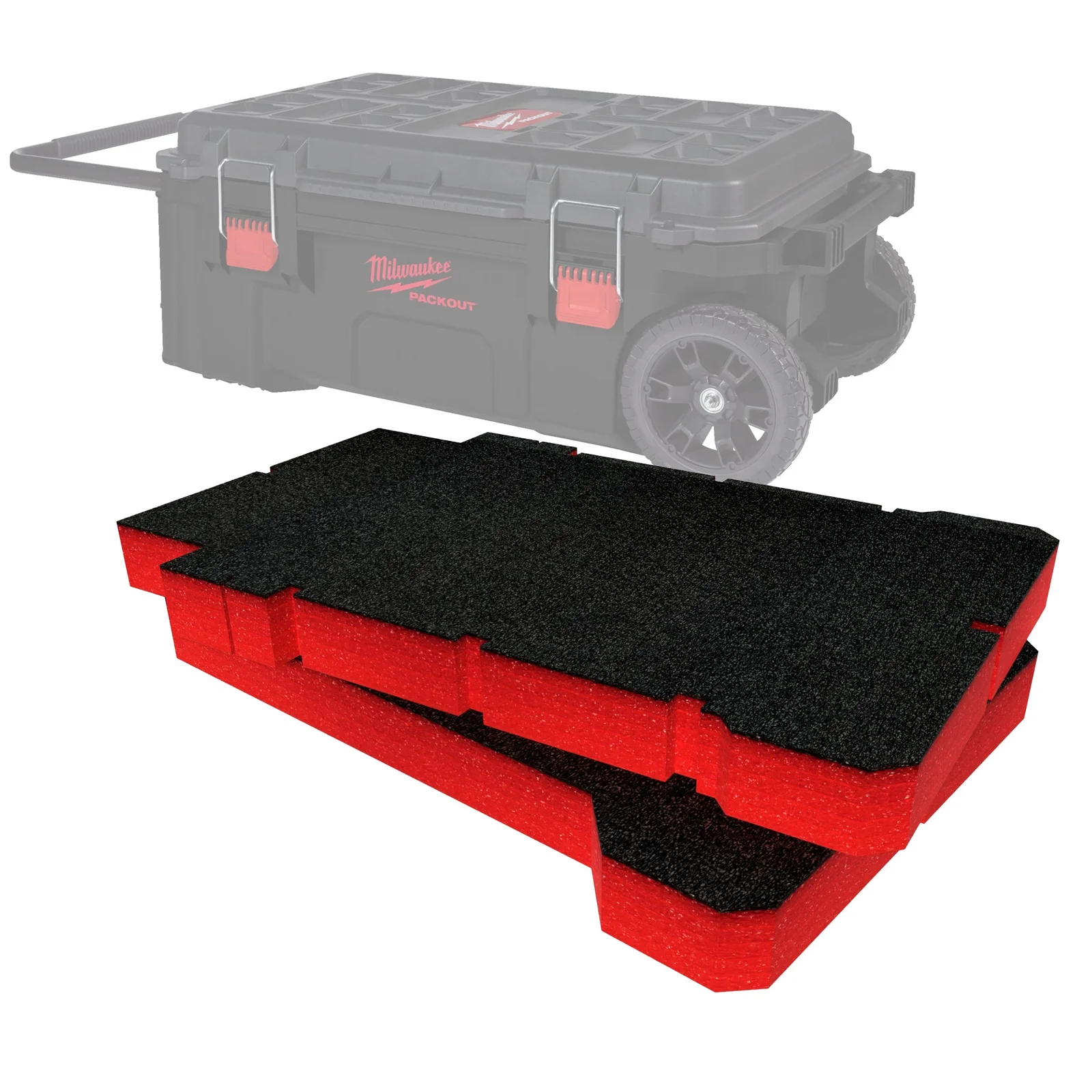 Foam Packout 48-22-8426, khay foam insert PE cho Milwaukee Packout Rolling Tool Chest và Trolley Box