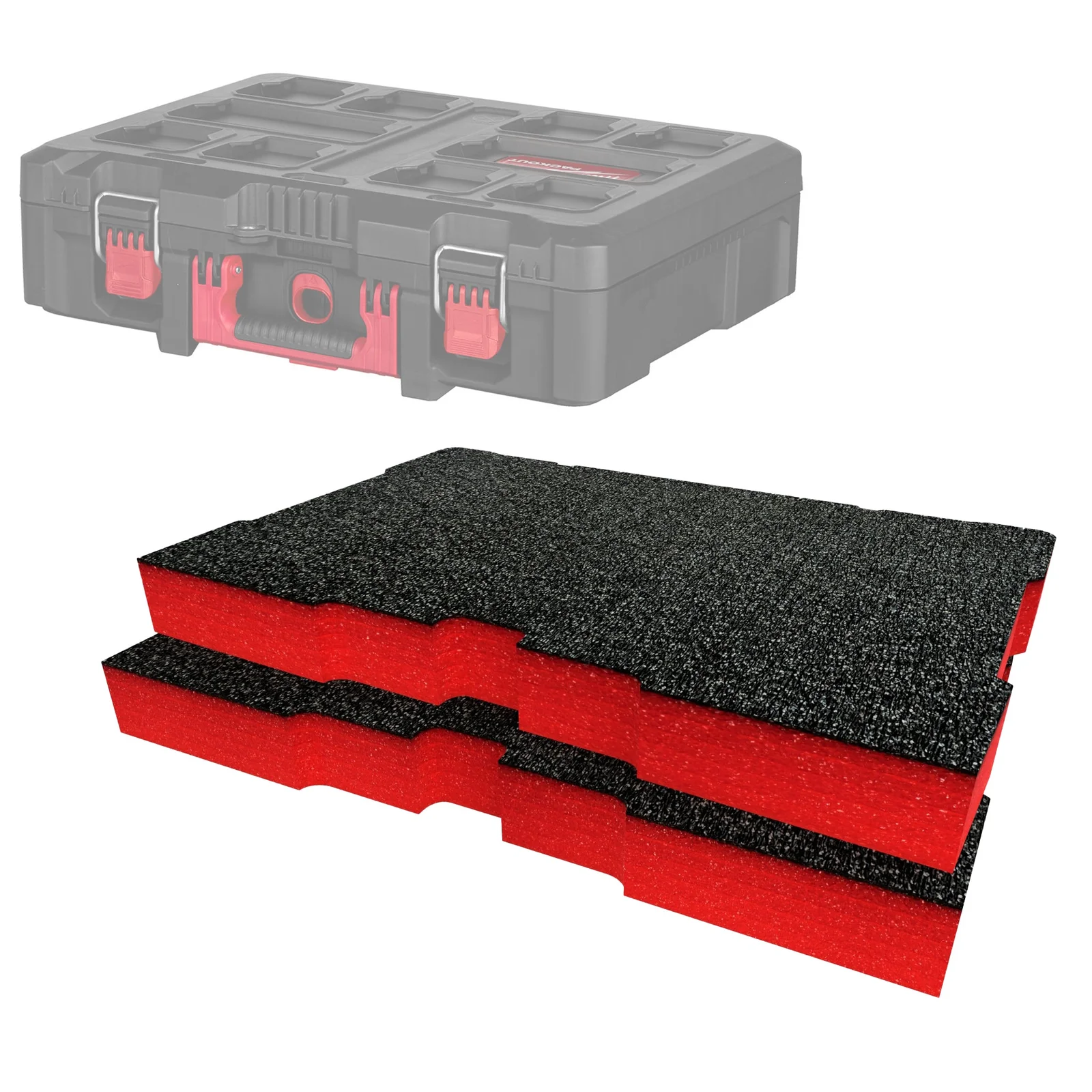 Foam Packout 48-22-8424, khay foam insert PE cắt vừa khít Milwaukee Packout Tool Case Medium